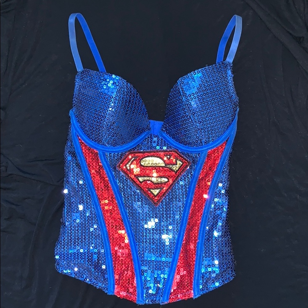Super girl sequined corset💛♦️💙